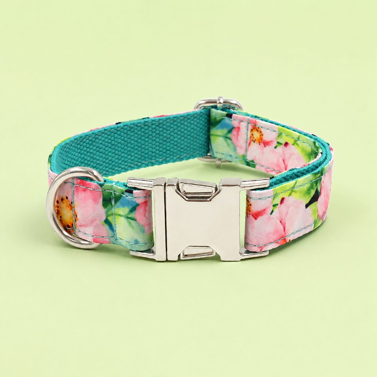 Adjustable Printed Dog Collar with Metal Buckle – Soft Fabric Collar for Small to Large Dogs