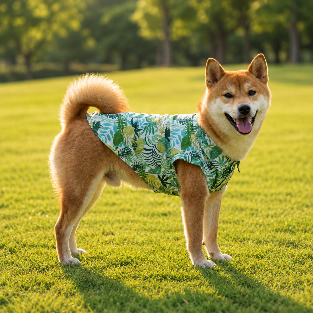 Tropical Print Summer Pet Shirt for Small & Medium Dogs