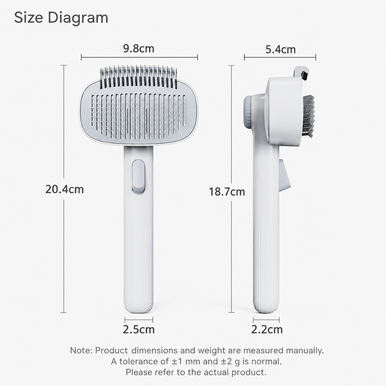 Self-Cleaning Pet Slicker Brush – Adjustable Detangling & Deshedding Brush for Dogs and Cats